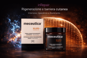 Crema viso Meceutica inREPAIR Re-Lipid+ per rigenerazione e ripristino della barriera cutanea