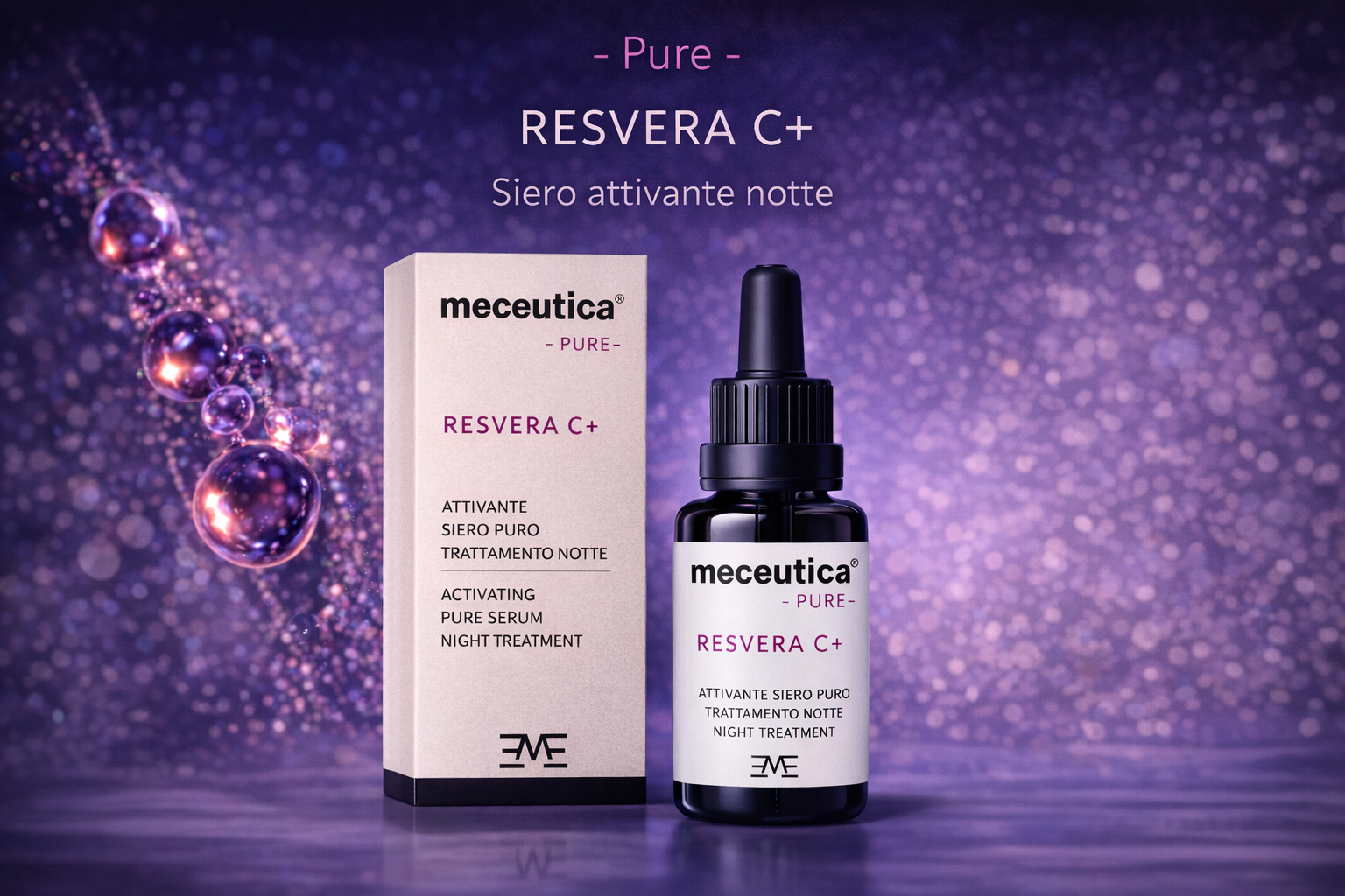 Siero viso Meceutica Pure Resvera C+ trattamento luminosità intensiva