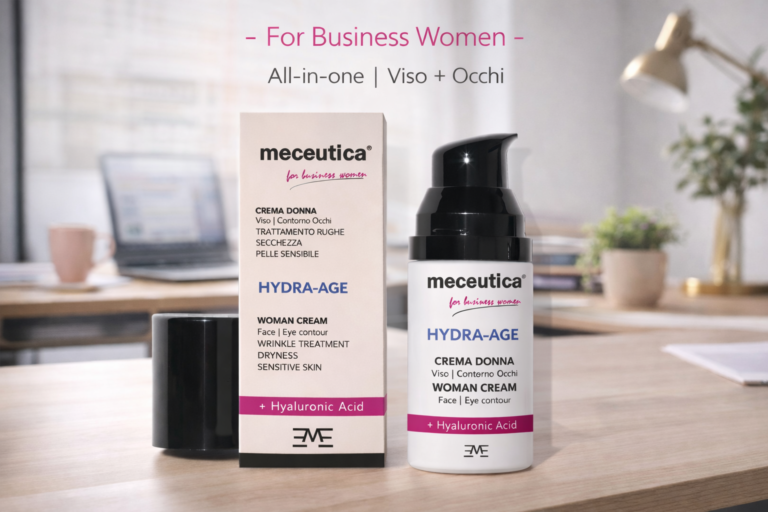 Crema viso e contorno occhi Meceutica For Business Women all in one